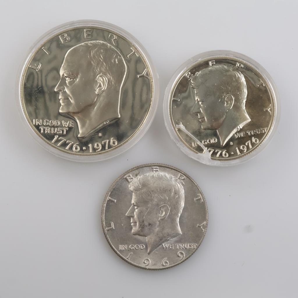 US Silver-clad Coins, 3 Pieces - PropertyRoom.com