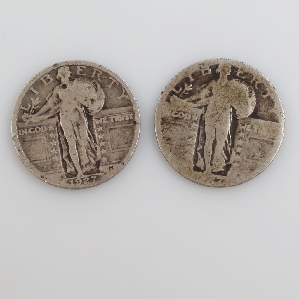 U.S. Standing Liberty Silver Quarter, 2 Pieces