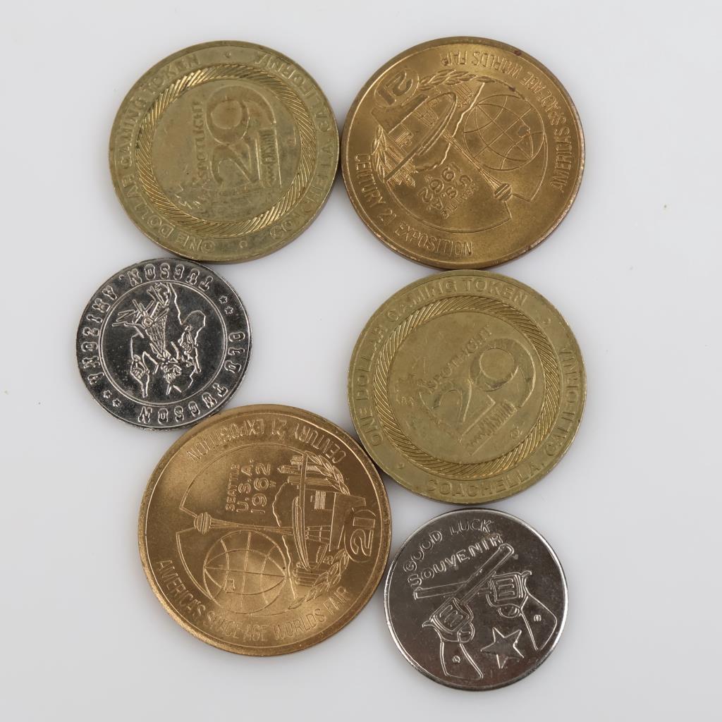 US Tokens, 6 Pieces