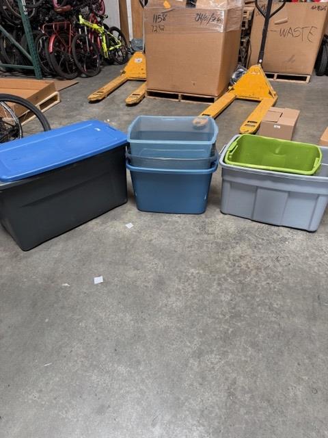 Used Plastic Storage Bins