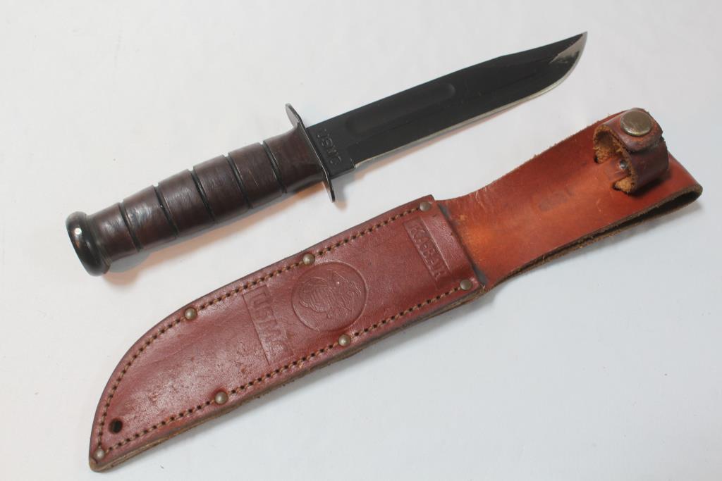USMC KaBar Fixed Blade Knife Property Room