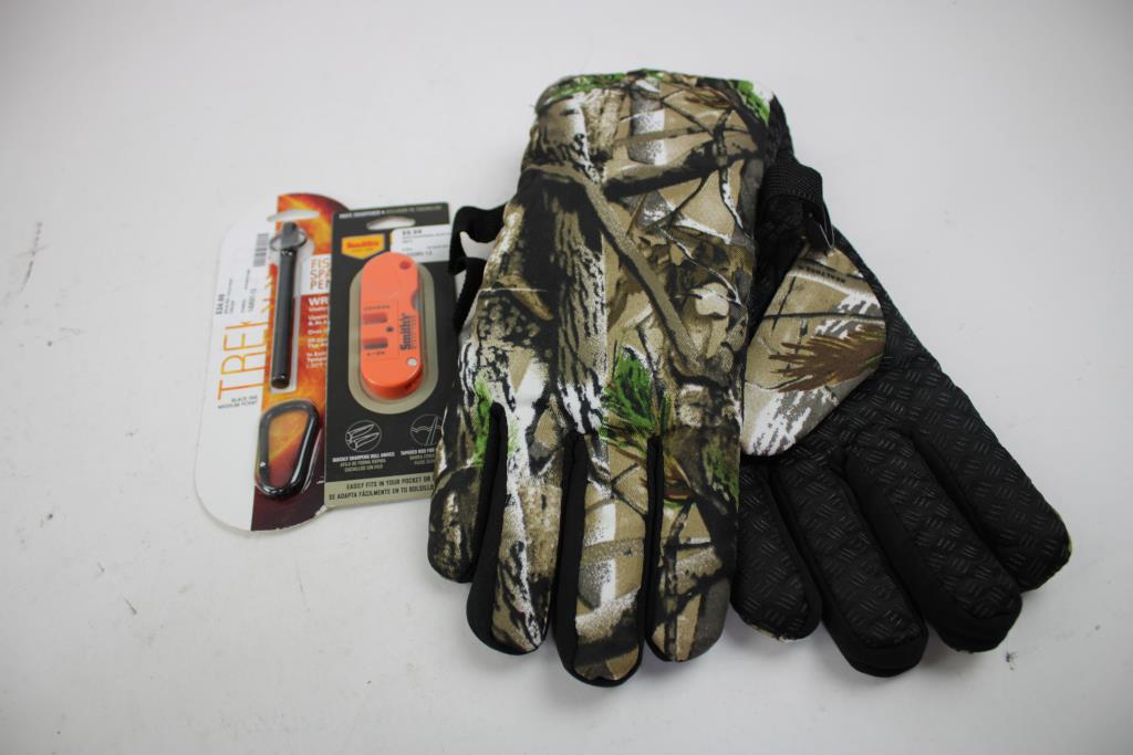 Utility Clip Stick, Smart Knife, Space Pen, Knife Sharpener, Thermal Gloves, 5 Pieces