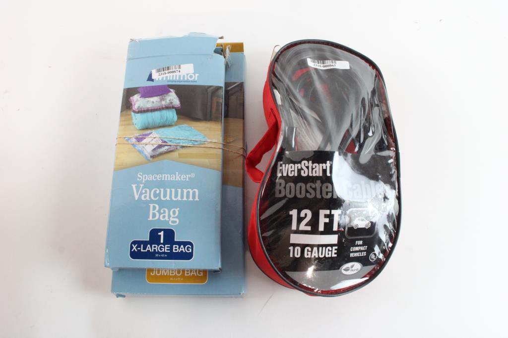 Vacuum Bags And Jumper Cables 2 Pieces Property Room