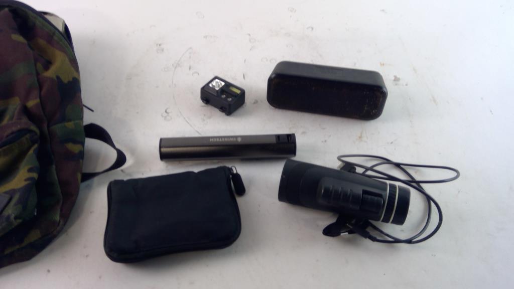 Vans Backpack With Headlamp, Monocular, And More, 3 Pieces | Property Room