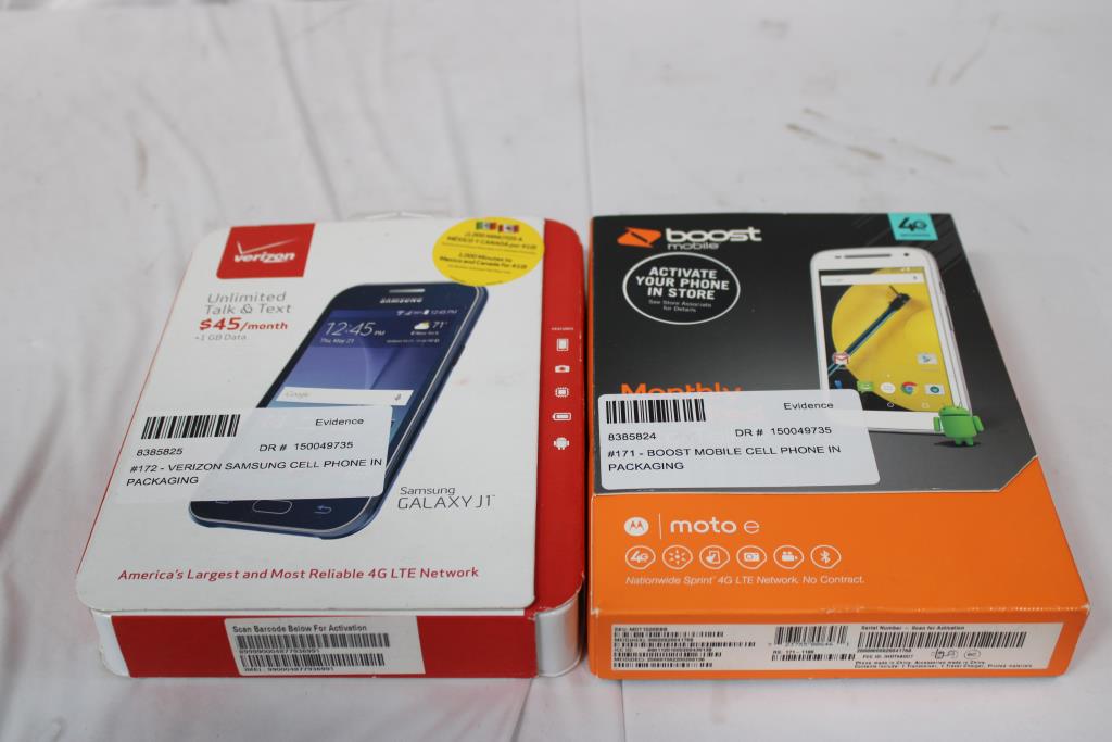 Verizon Samsung Galaxy J1 & Boost Mobile Moto E, 2 Pieces, New