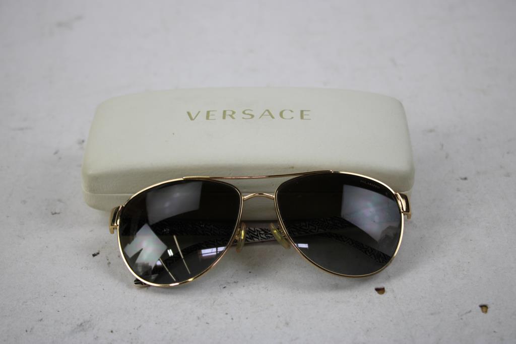 Versace Aviator Polarized Sunglasses