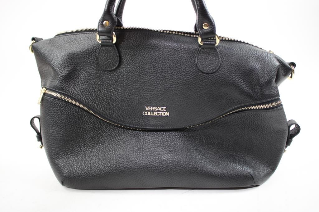 Versace Collection Leather Handbag