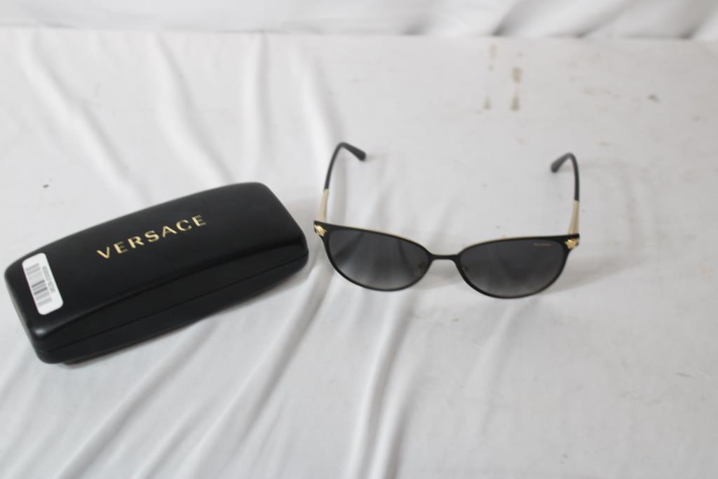 Versace Metal Black/Gold Polarized Sunglasses