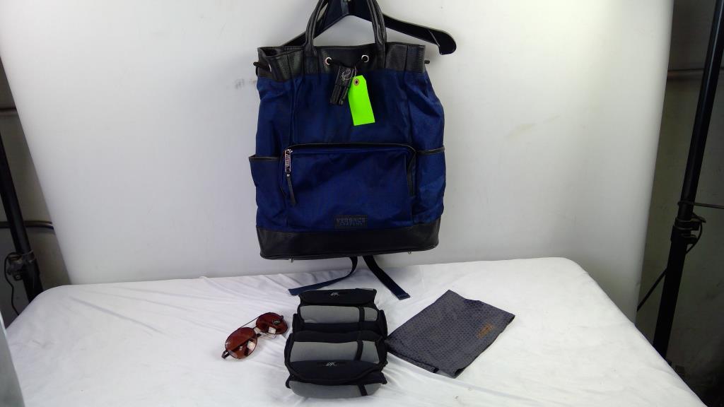 Versace Parfums Bag, Liz Clairborne Sunglasses, Copper Fit Face Cover, Ankle Weights