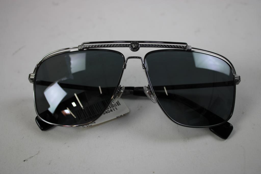 Versace Unisex Gunmetal Sunglasses