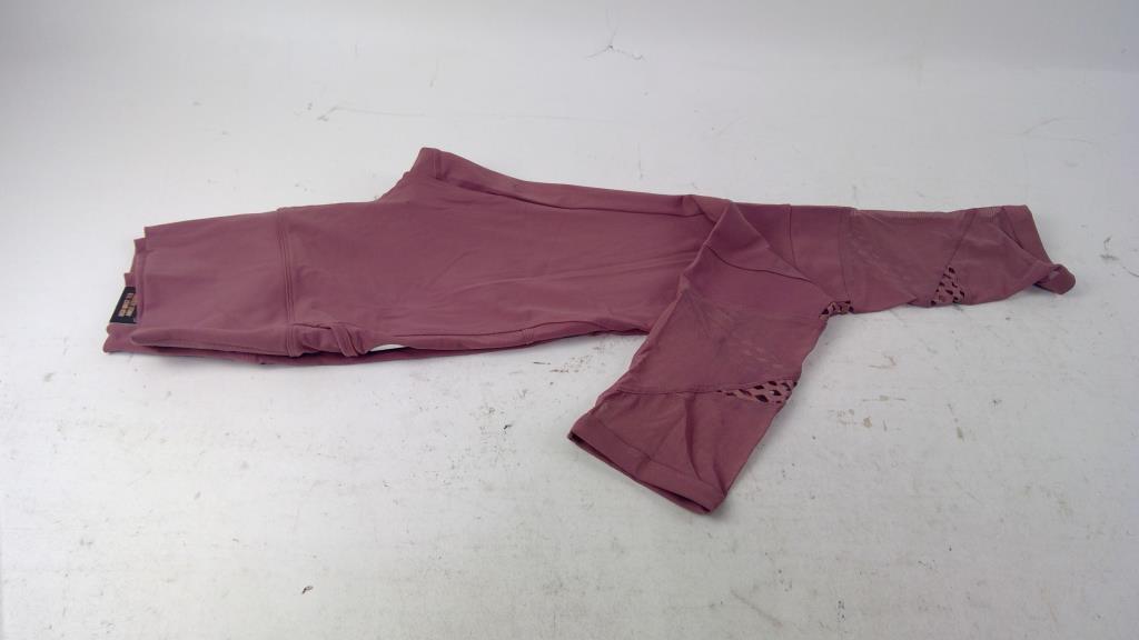 Leggings Victoria's Secret PINK Taille M - Haute Taille, Cheville, Style Bling Strappy Gris