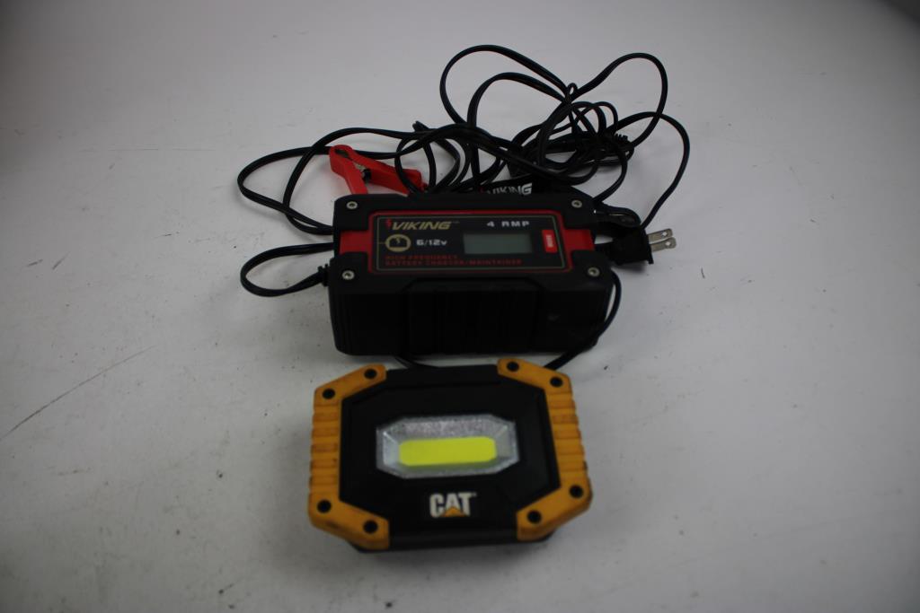Viking Battery Charger/maintainer, Cat Worklight, Magnetic Bowls, Energizer Headlamp