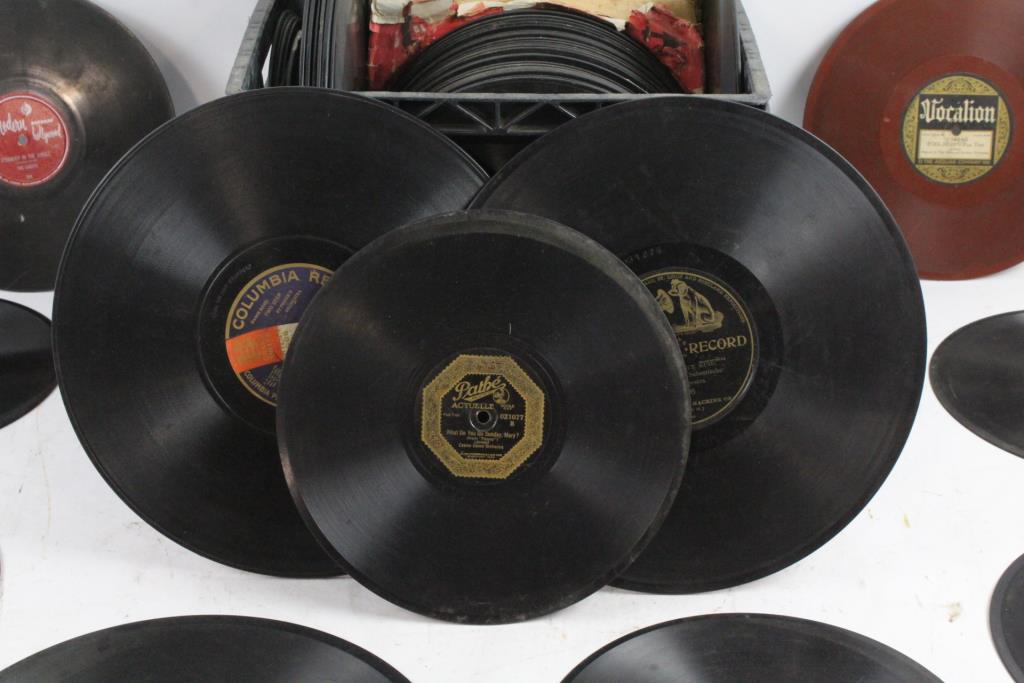 Vintage 78s Record Collection, 50+ Pieces Property Room