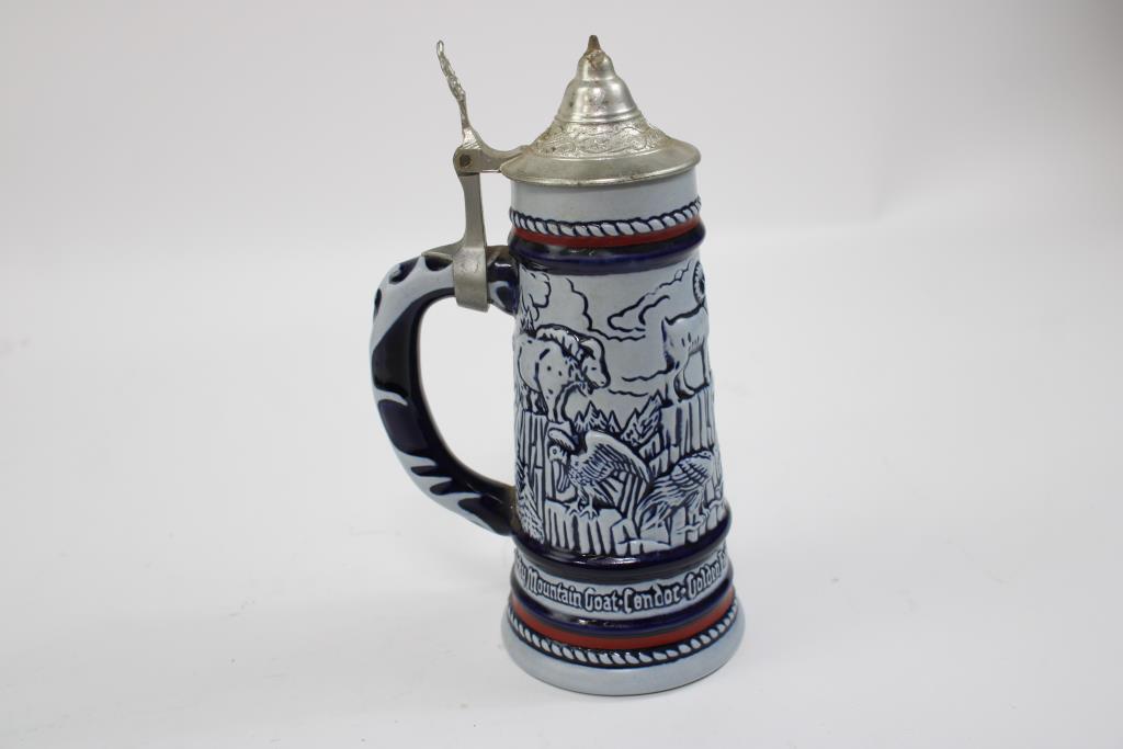 Vintage Avon Ceramic Beer Steins W Animals Made In Brazil Property Room