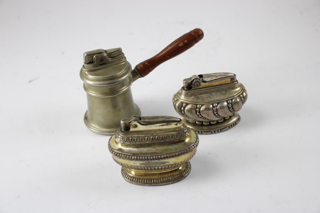 Vintage Cigarette Case & Table Lighters, 5 Pieces Property Room