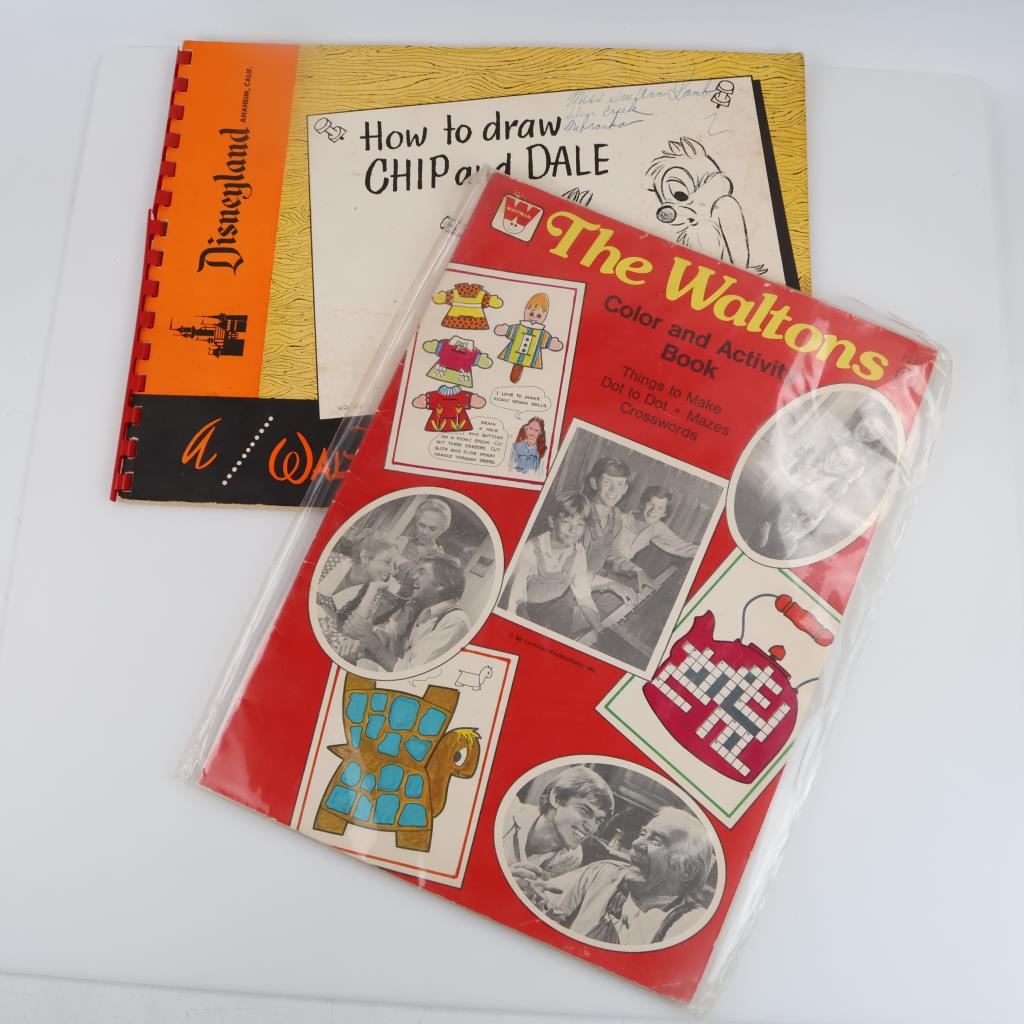Vintage Drawing, Color & Activity Books: The Waltons, Walt Disney