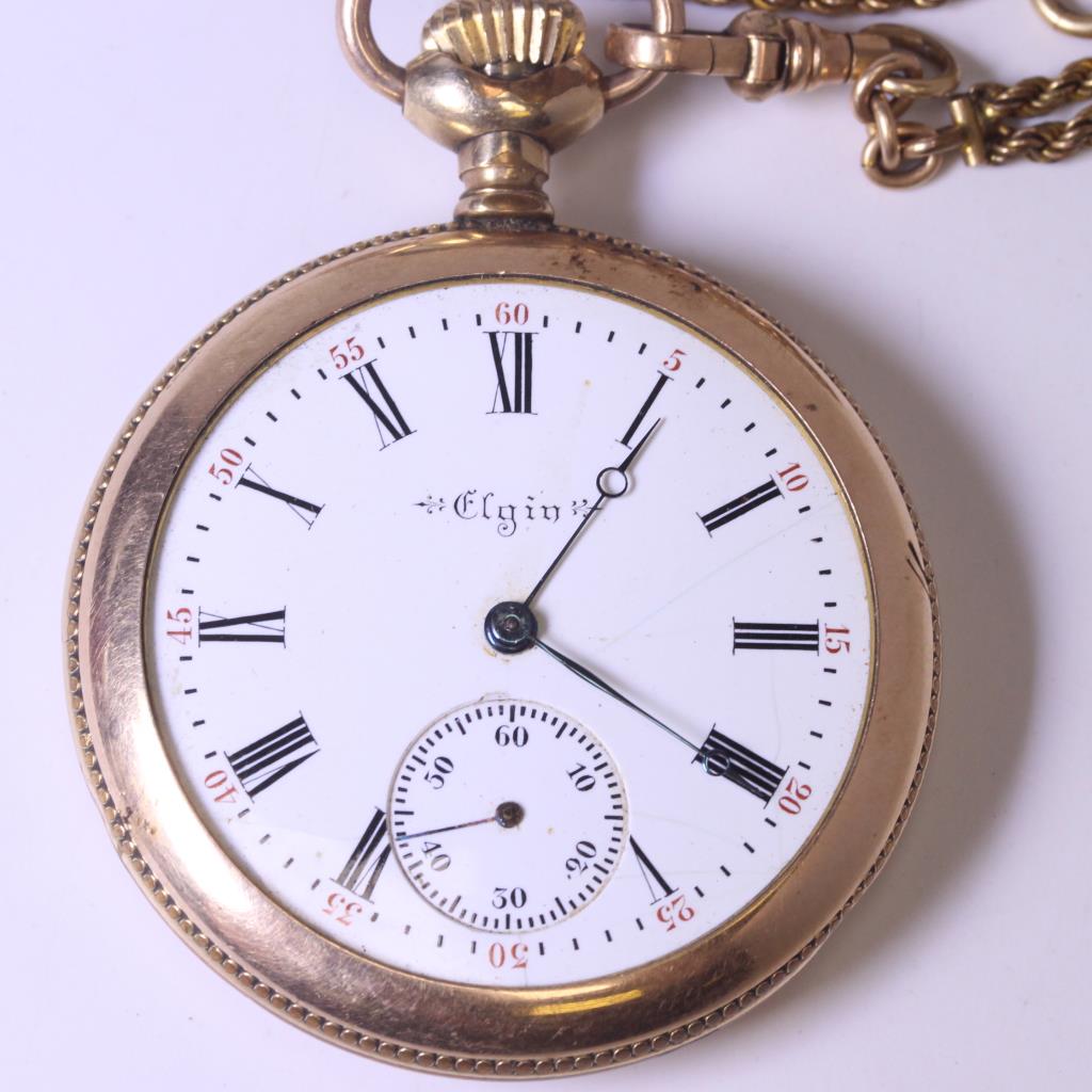 Vintage Elgin 14kt Gold Filled Pocket Watch Property Room
