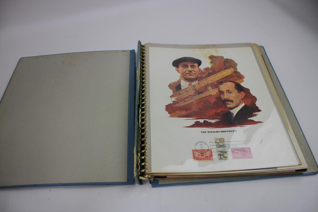 Vintage Space-Themed Stamps And 1970s News Space Articles Lot In Binders
