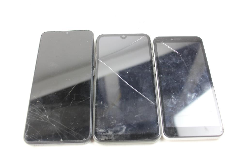 Vortex, Blu Cell Phone Lot, 3 Pieces, Sold For Parts