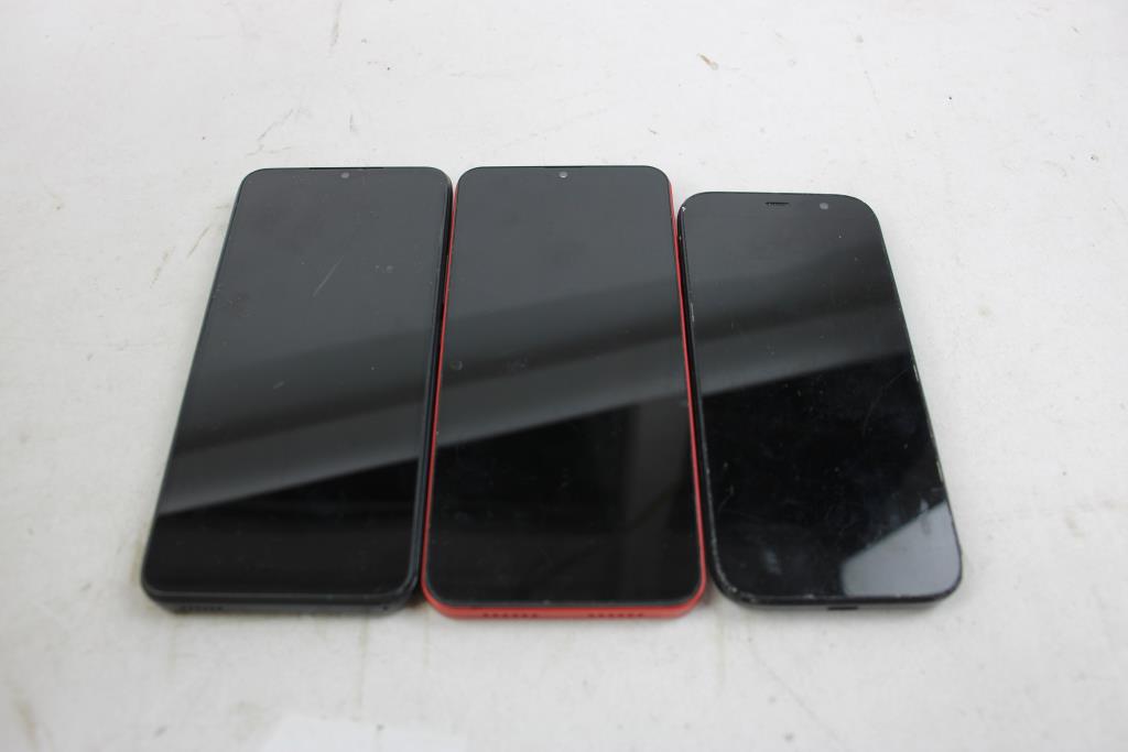 Vortex, BLU Cell Phone Lot, 3 Pieces, Sold For Parts