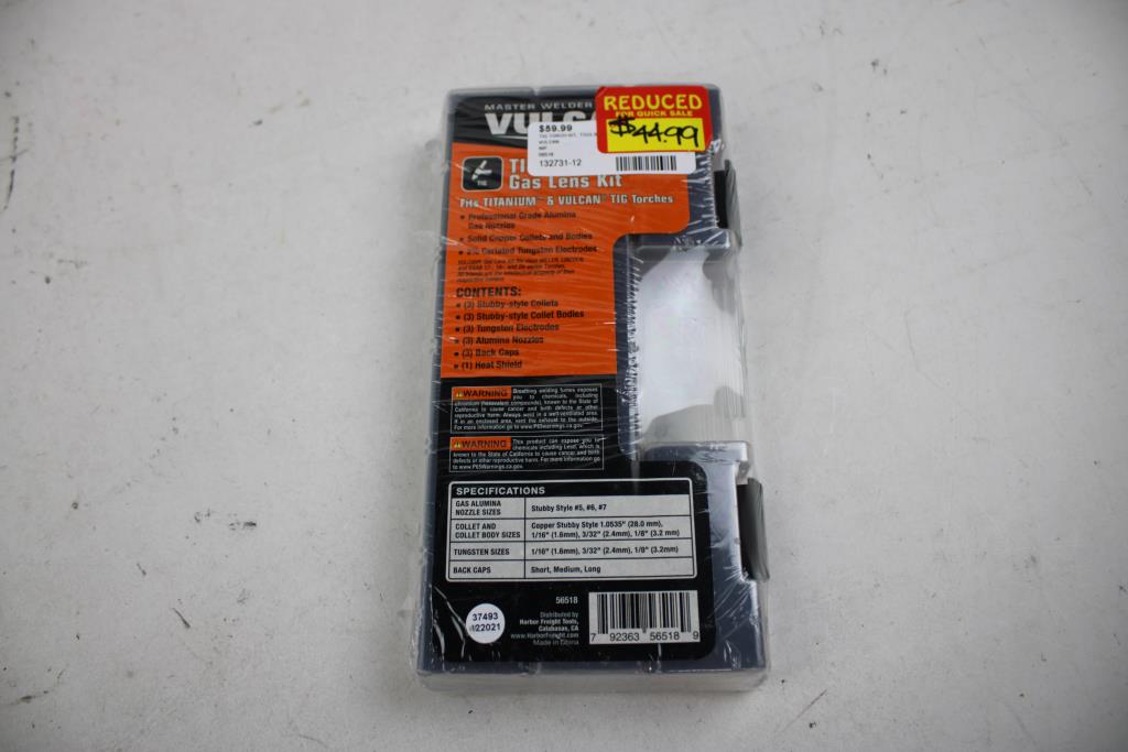 Vulcan Tig Torch Gas Lens Kit, Forney Cutting Tips, 3 Pieces