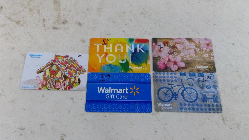Walmart Gift Cards 5 Pieces