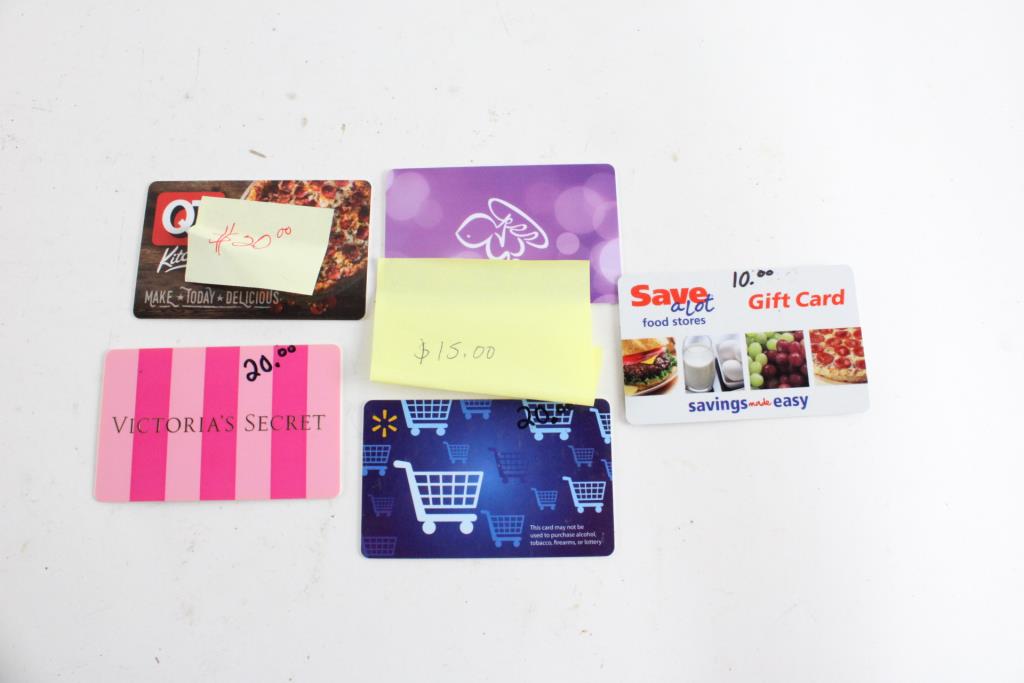 Walmart, Victoria's Secret Gift Cards And More, 5 Pieces Property Room