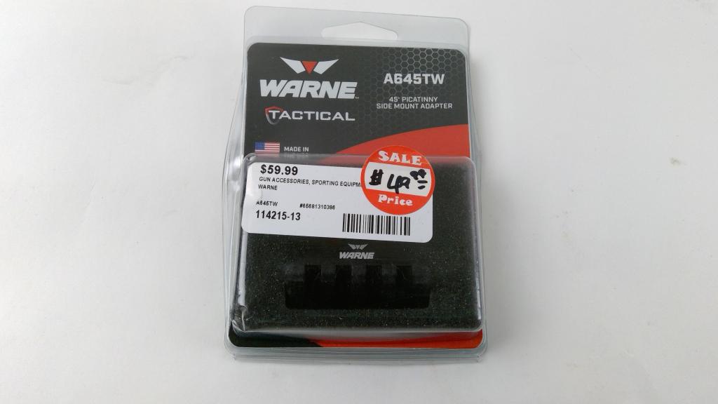 Warne Tactical 45 Degree Picatinny Side Mount Adapter
