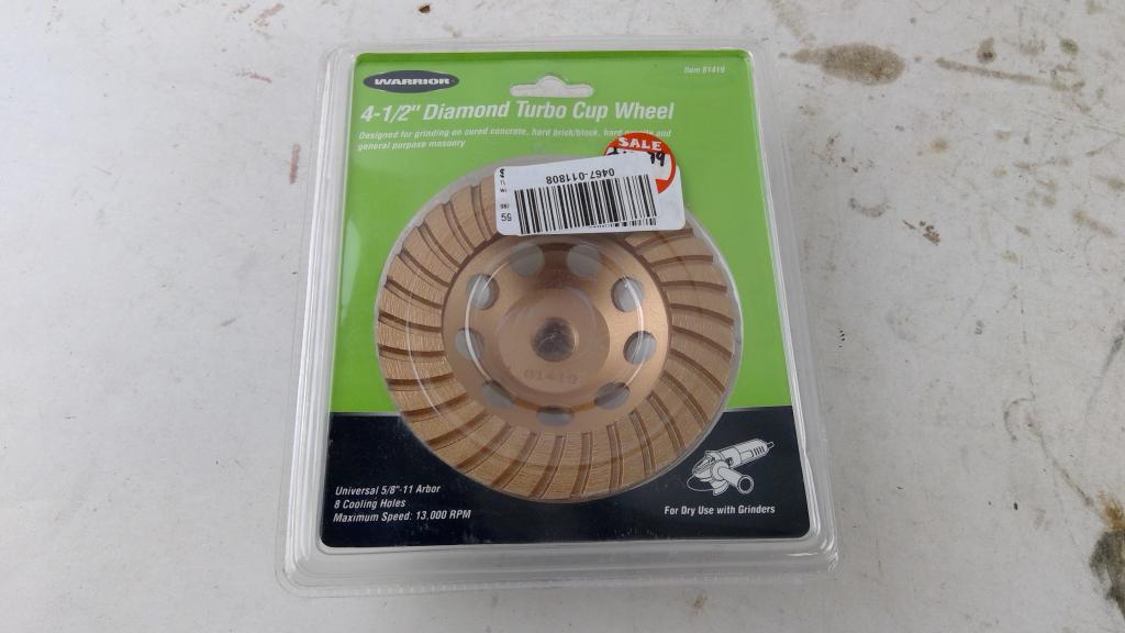 Warrior 4-1/2" Diamond Turbo Cup Wheel