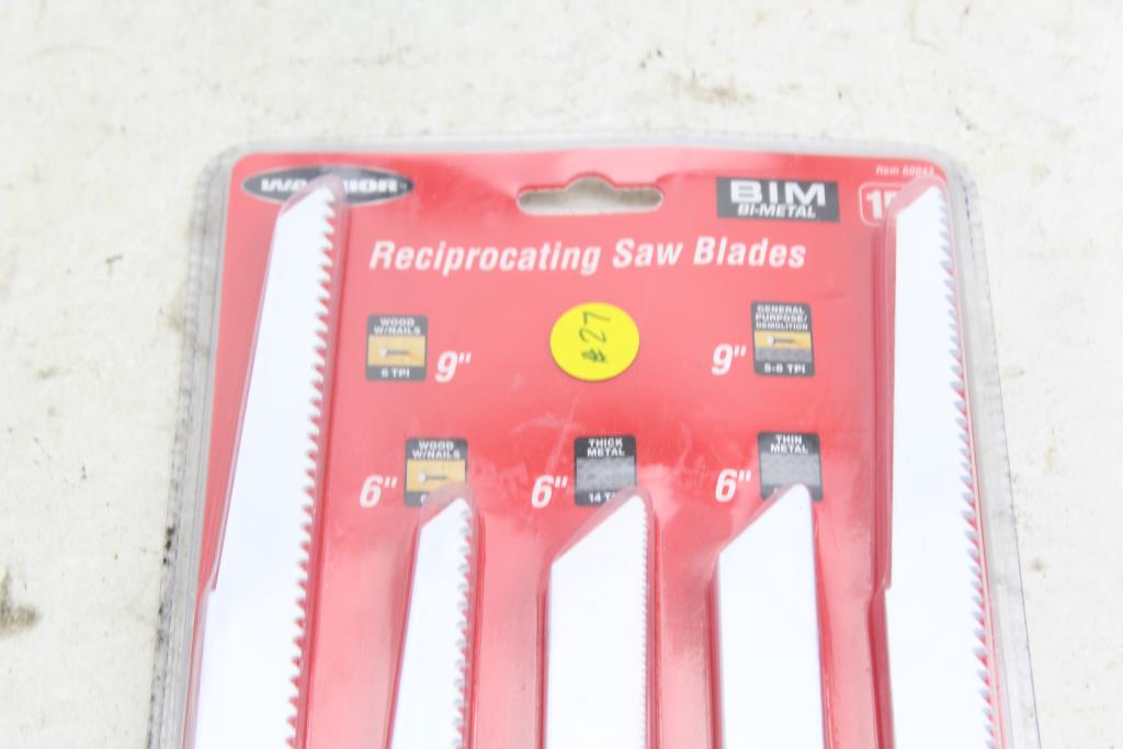 Warrior Reciprocating Saw Blades 15 Pieces Property Room