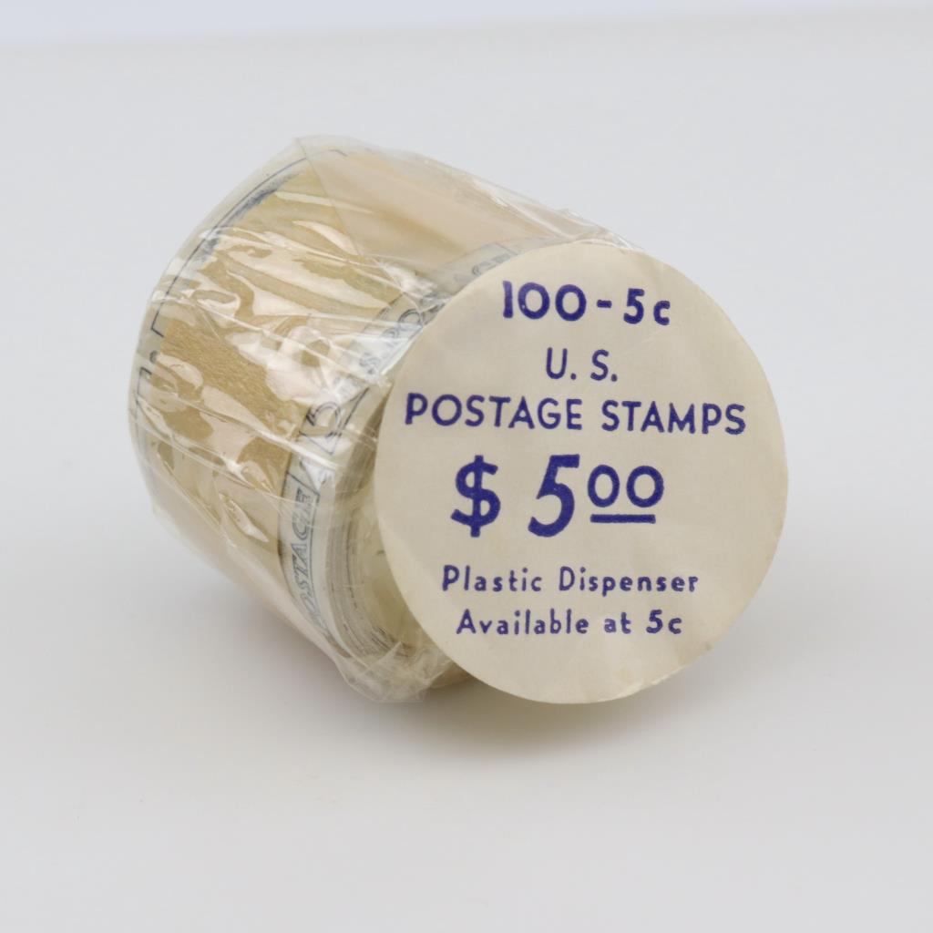 Washington 5 Cent Stamp Roll, 100 Stamps Property Room