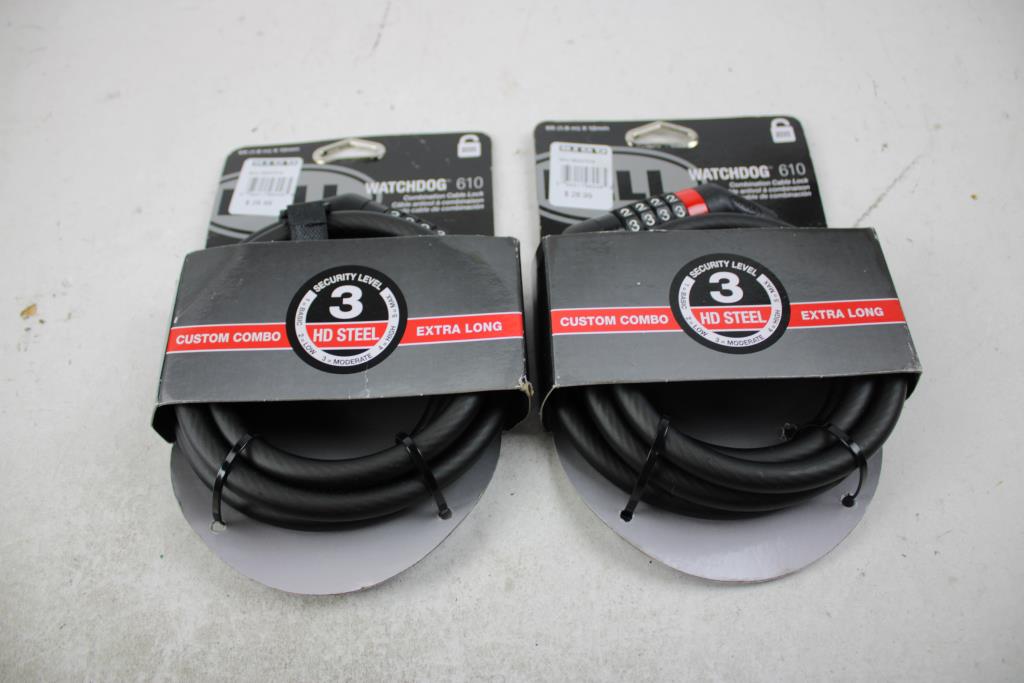 Watchdog 610 Combination Cable Locks, 2 Pieces