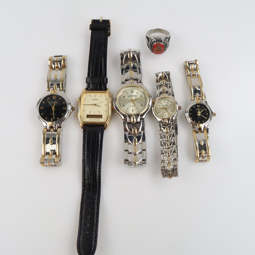 Watches And Ring, 6 Pieces