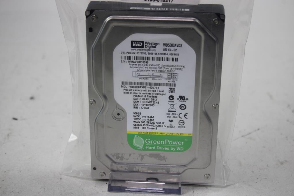 Western Digital 500GB Internal Hard Drive