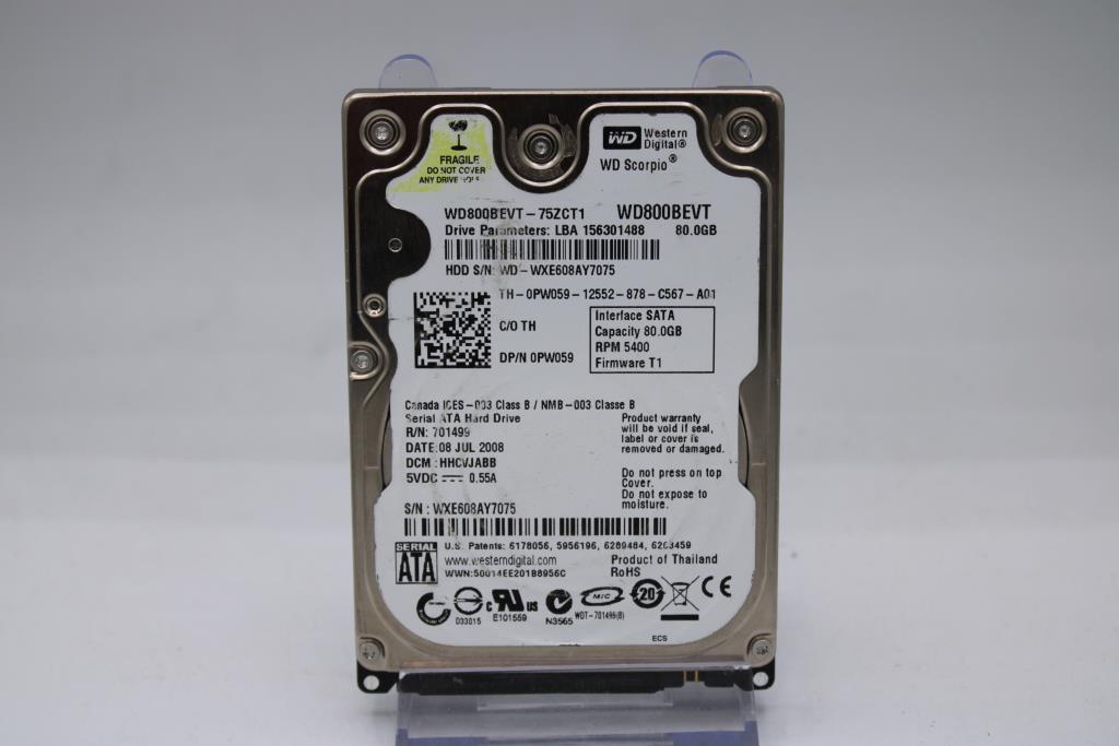 Western Digital WD Scorpio 80GB Internal Hard Drive