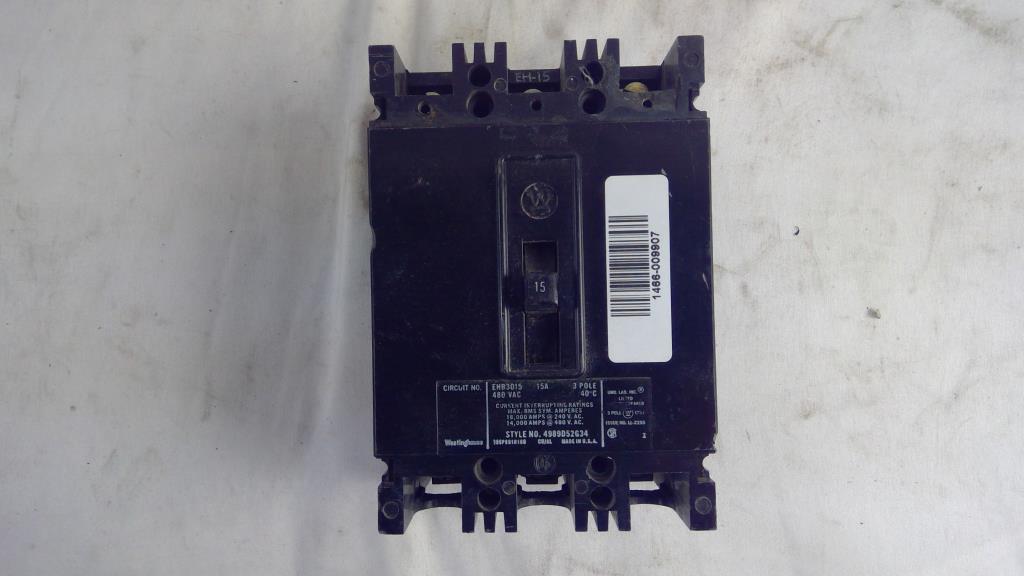 Westinghouse Circuit Breaker, EHB3015 Property Room