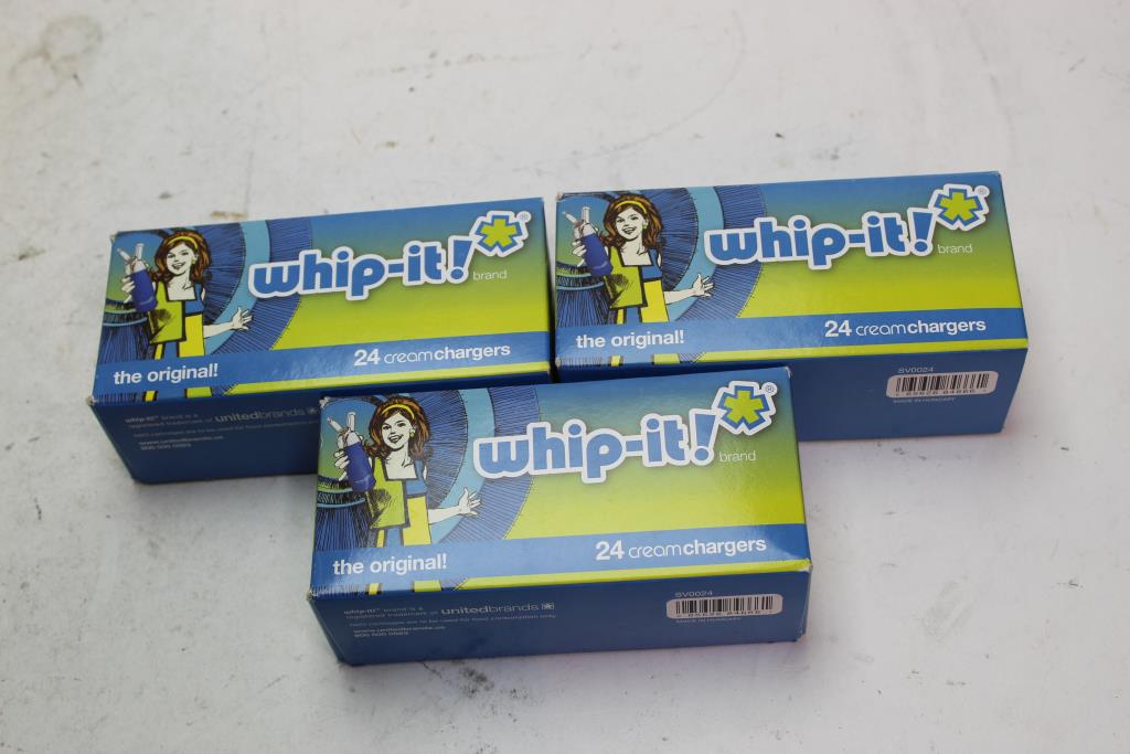 Whip It N2o Cream Chargers Bulk Lot 3 Pieces Property Room