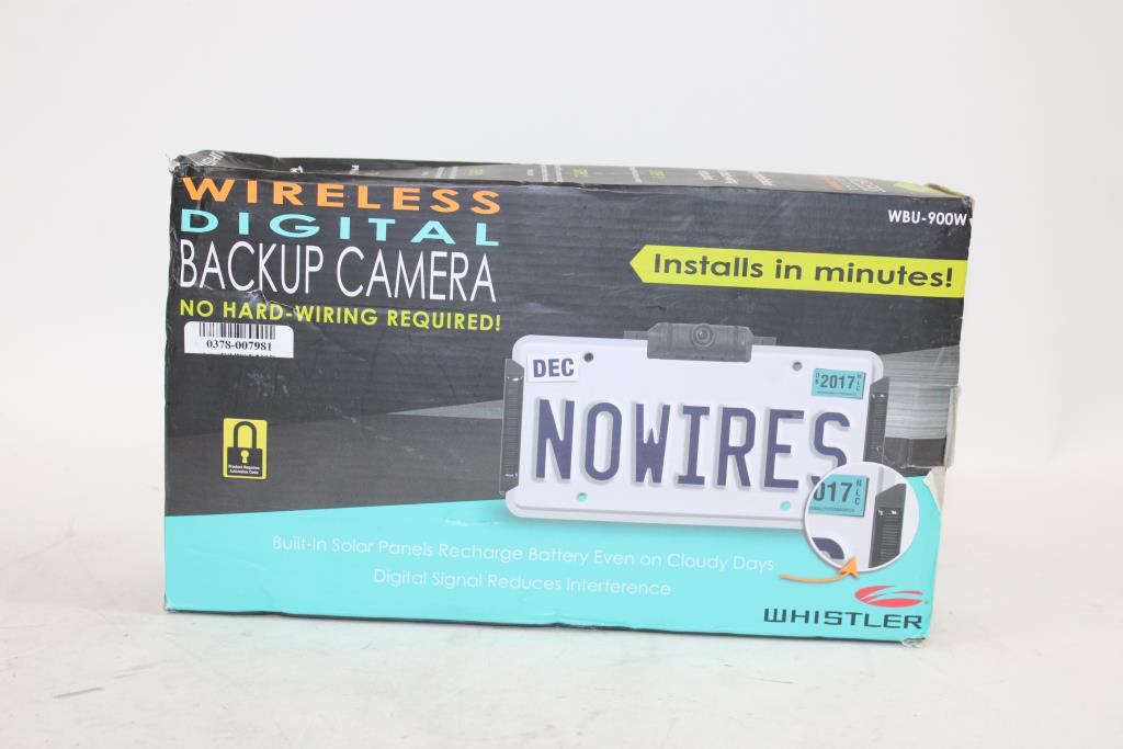 Whistler Wireless Digital Backup Camera WBU900W Property Room