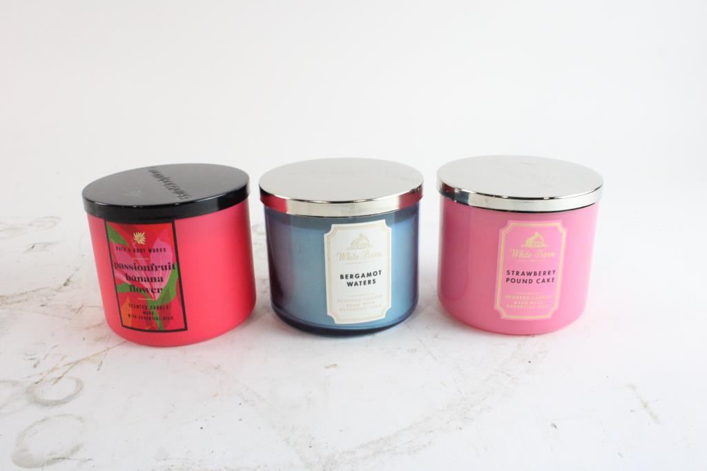 White Barn And Bath & Body Works Candles, 3 Pieces Property Room