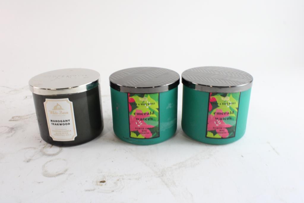 White Barn And Bath & Body Works Candles, 3 Pieces Property Room