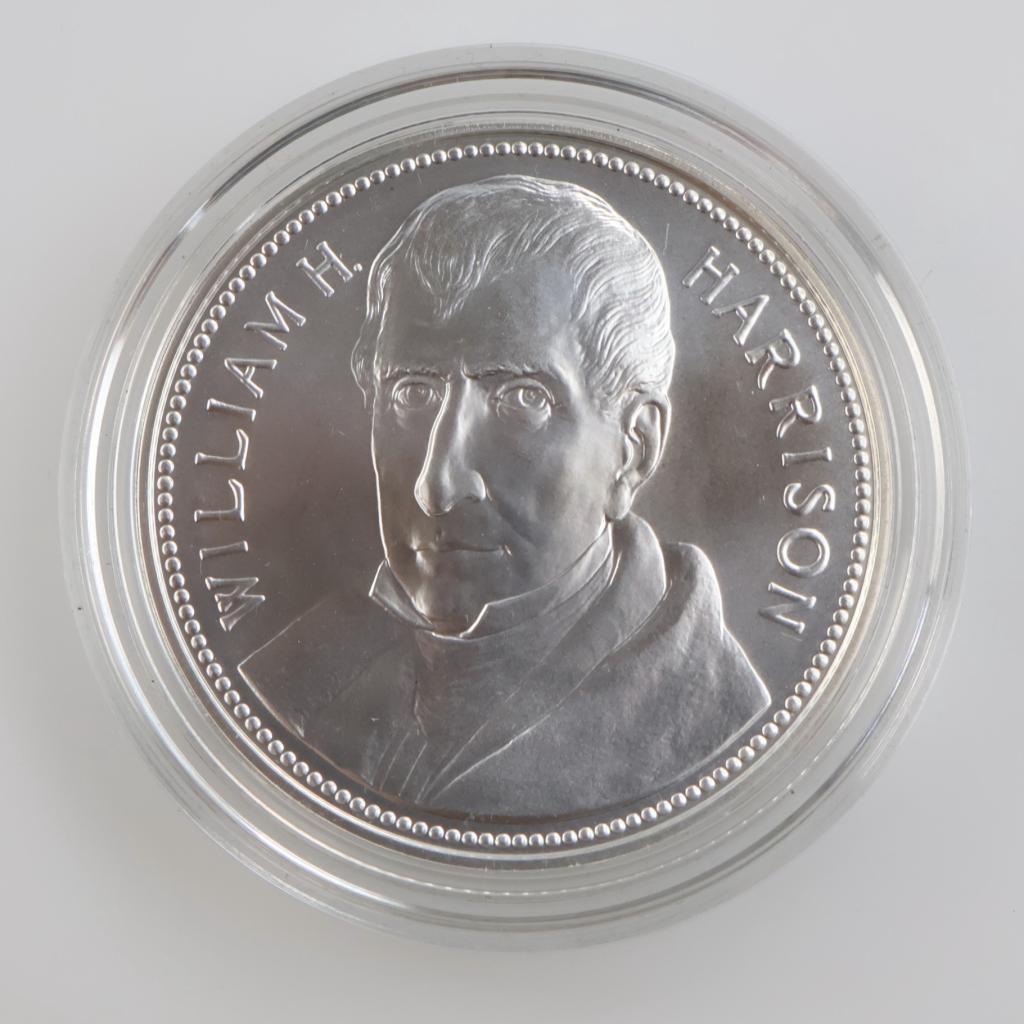 William H. Harrison Presidential Fine Silver Medal 1 Troy Oz/ With COA
