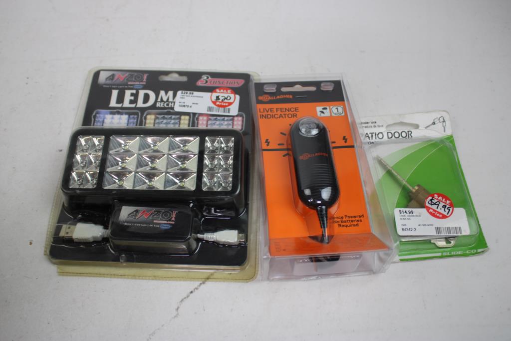 Wire & Flags Expansion Kit, Live Fence Indicator, Magnet Light, Cylinder Lock, 5 Pieces