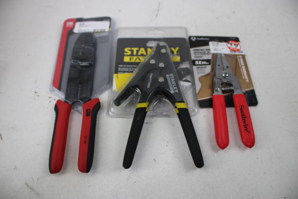Wire Strippers, Rivet Tool, Cable Tie Tension Tools, 5 Pieces