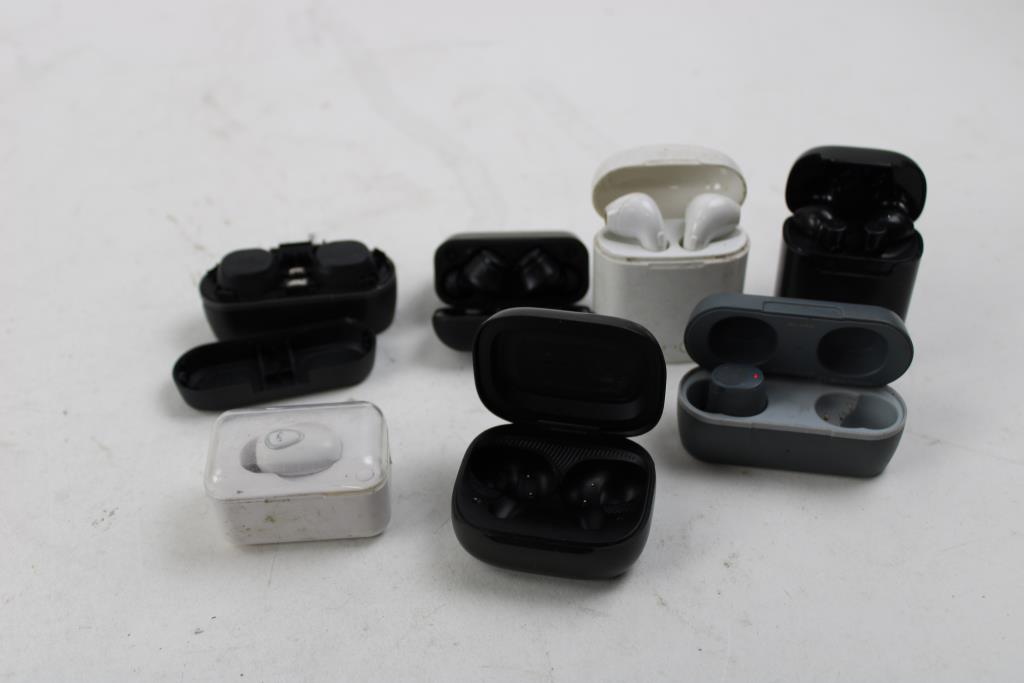 Wired/Wireless Earbuds Mixed Lot - EMPTY CASES, MISSING PAIRS, PAIRS, 18 Pieces