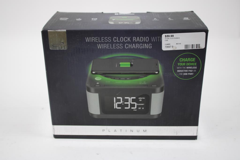Wireless Clock Radio With Wireless Charging