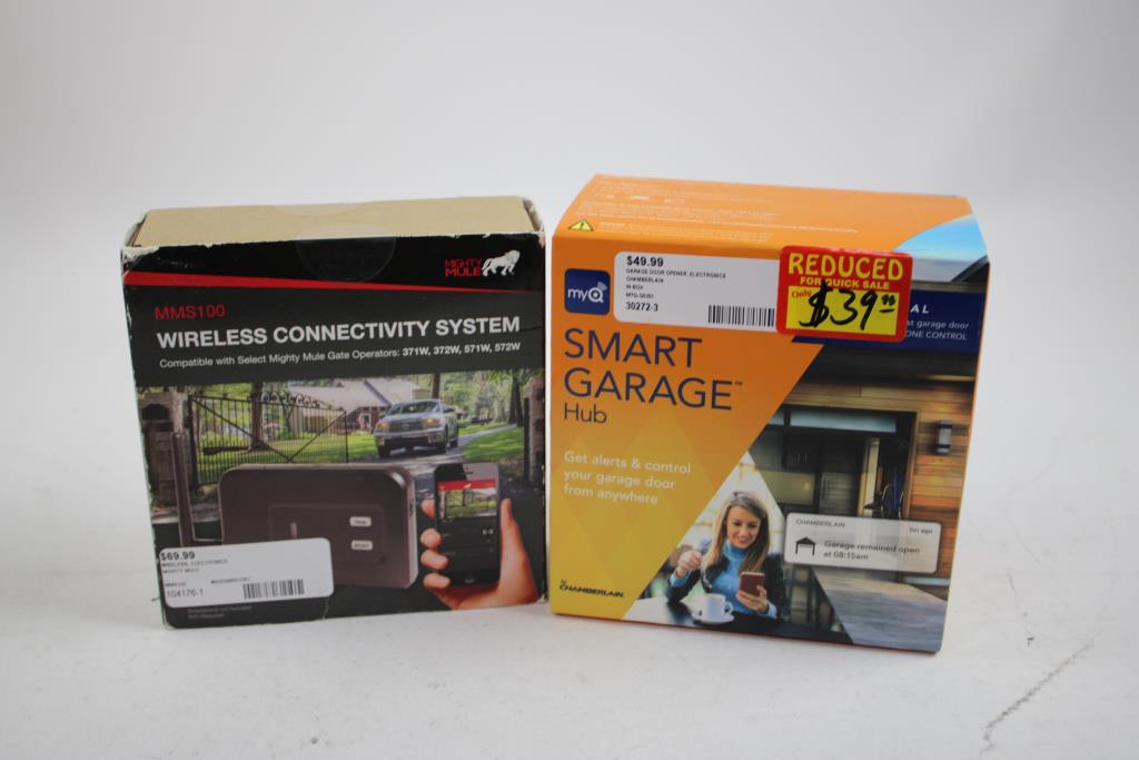 Wireless Connectivity System, Door Sensor, Smart Garage Hub, Garage Openers, 5 Pieces