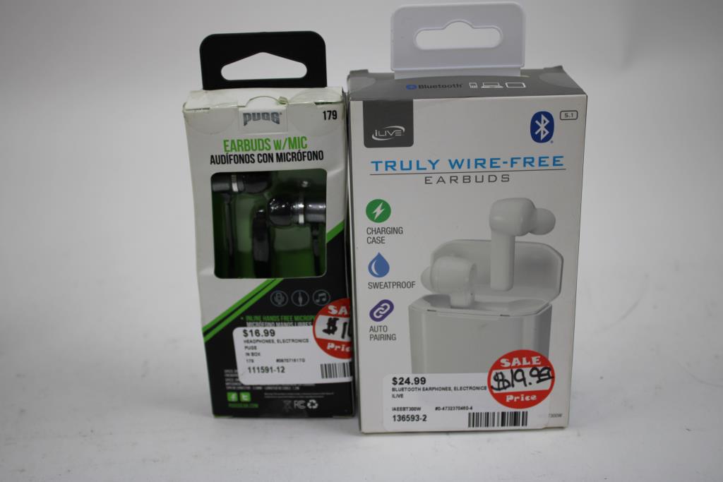 Wireless Earbuds Bulk Lot, 6 Pieces