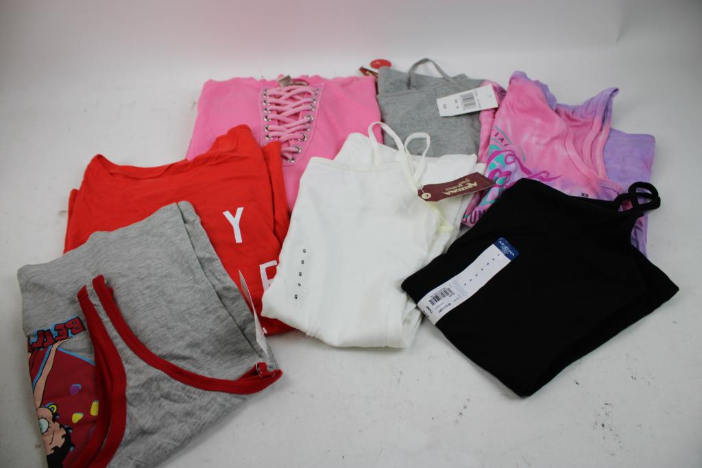Womens And Juniors' Tank Tops, Shirts And More, Infant Girls' Clothing Lot, 18 Pieces