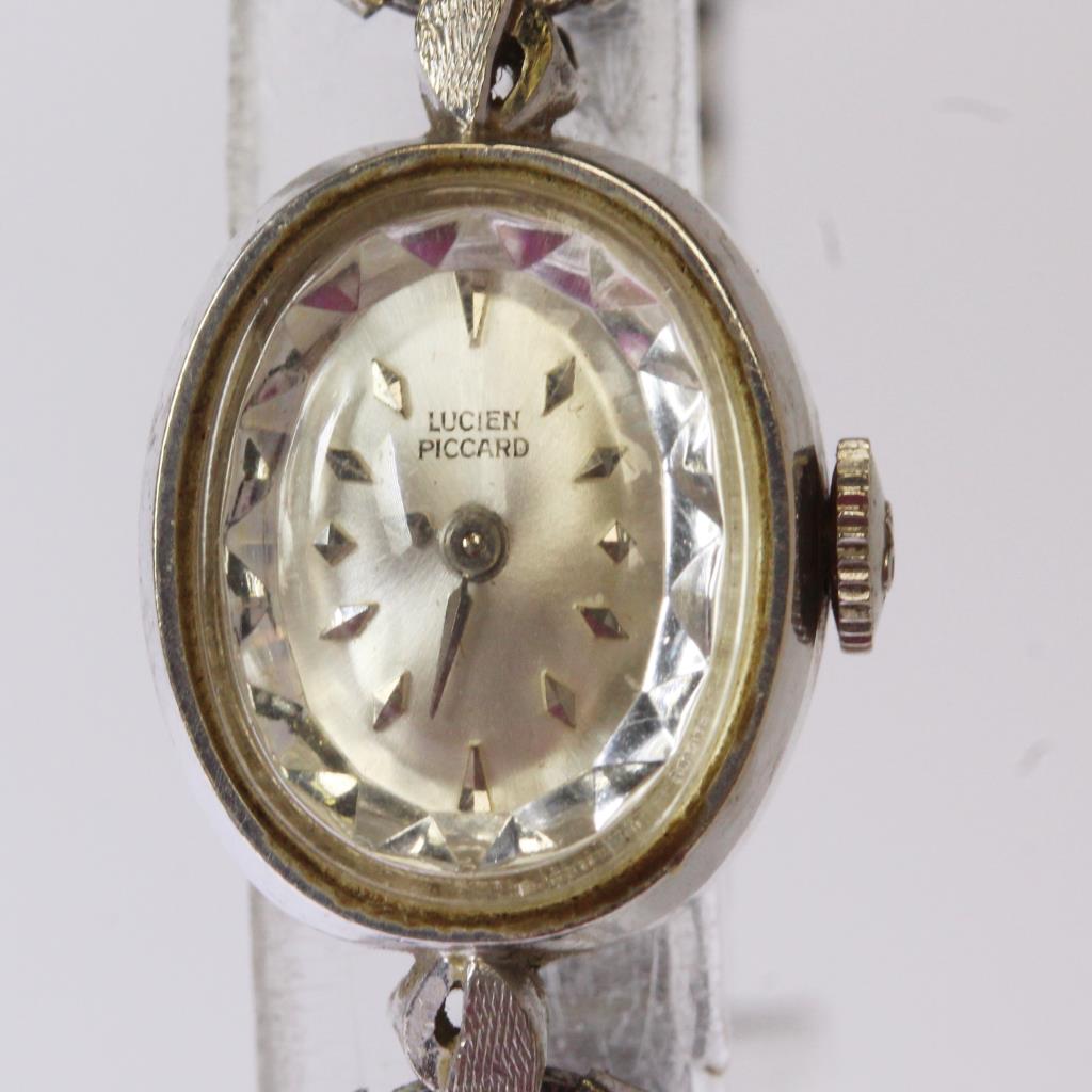 Women's Lucien Piccard Vintage 14kt White Gold Watch Property Room