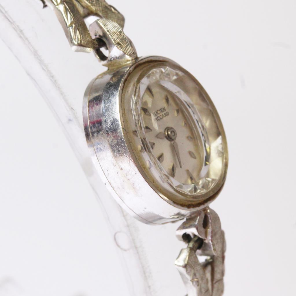 Women's Lucien Piccard Vintage 14kt White Gold Watch Property Room